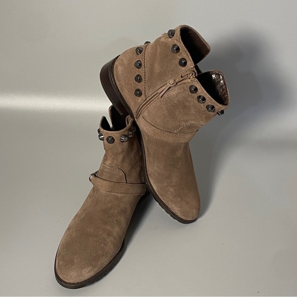 Stuart Weitzman Go West Suede Studded Booties - Picture 3 of 9